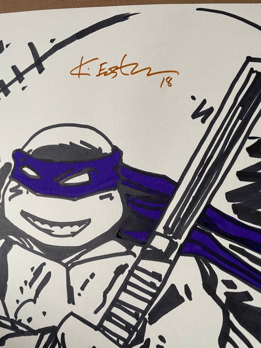 Eastman, Kevin - 1 Original colour drawing - Teenage mutant Ninja Turtles - 2018