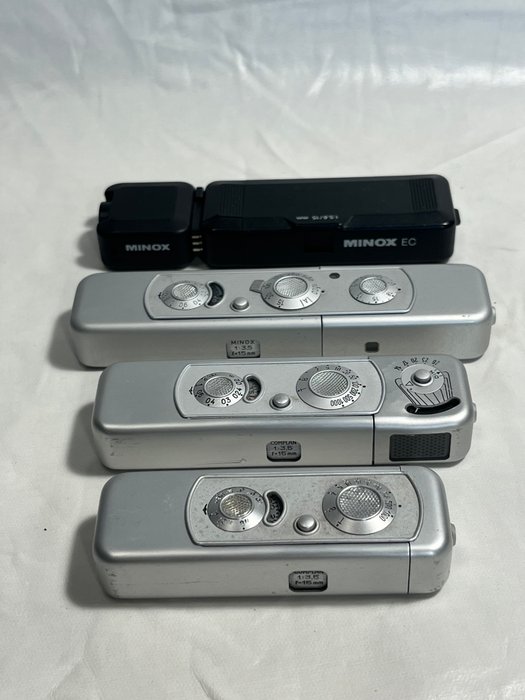 Minox A IIIS + B + C + EC collectie Spion kamera