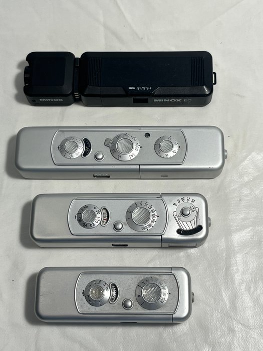 Minox A IIIS + B + C + EC collectie Spion kamera