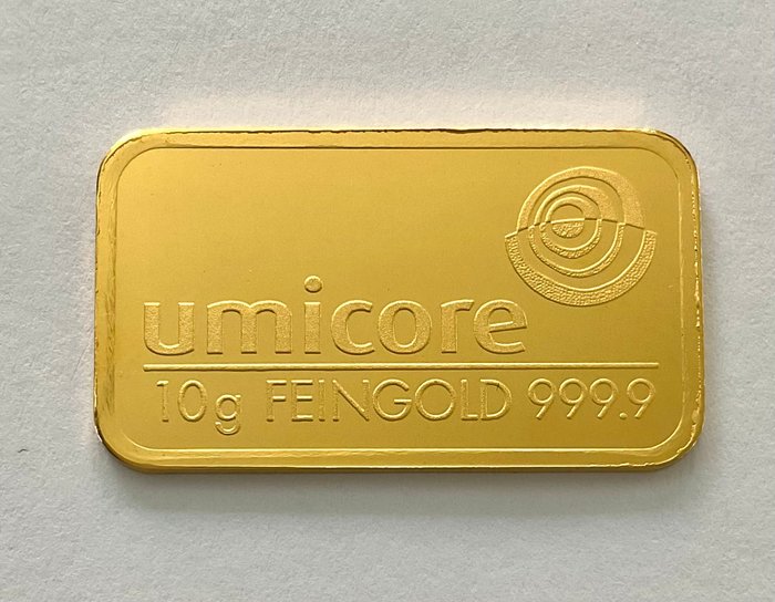 10 gram - Guld 999 - Umicore, Belgium