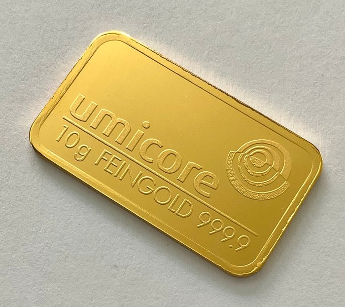 10 gram - Guld 999 - Umicore, Belgium