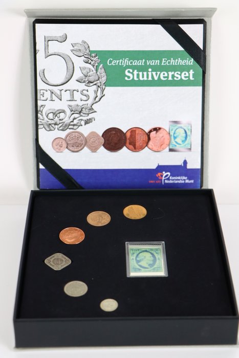 Holland. 2016 Stuiverset (1 replica postzegel en 6 munten) - KNM  (Ingen mindstepris)