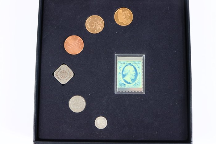 Holland. 2016 Stuiverset (1 replica postzegel en 6 munten) - KNM  (Ingen mindstepris)