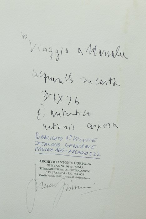 Antonio Corpora (1909-2004) - Viaggio a Marsala