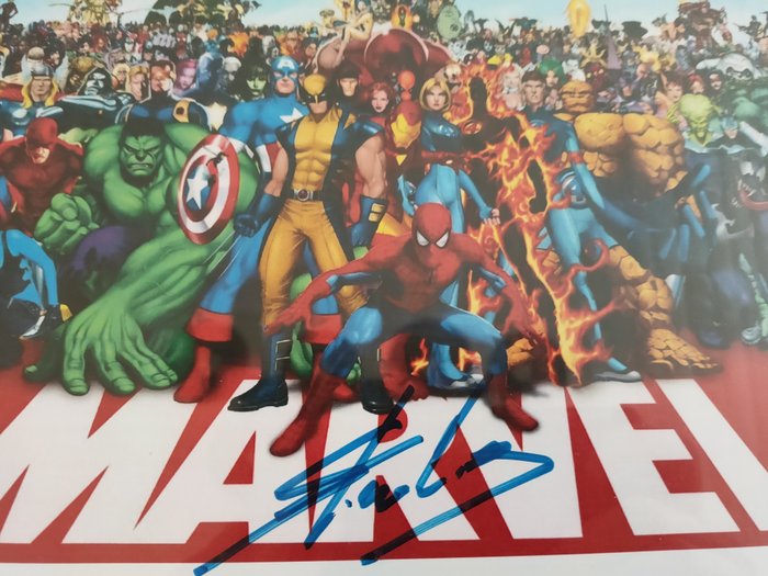 Lee, Stan - Héros Marvel signature originale avec certificat d'authenticité - 2010‹erne