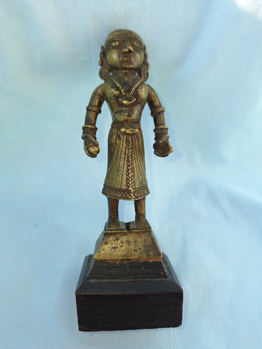 Kerala Bhuta gudinde - 11,5 cm - Bronze - Indien - 19. århundrede