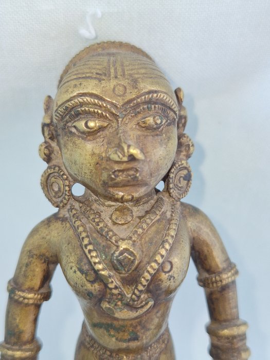 Kerala Bhuta gudinde - 11,5 cm - Bronze - Indien - 19. århundrede