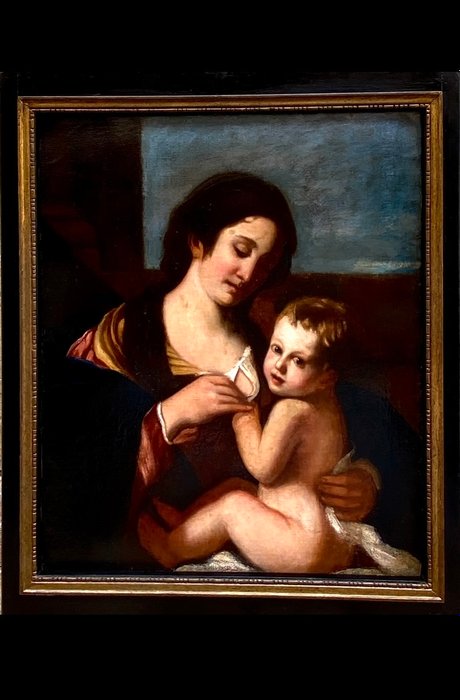 Escuela napolitana (XVIII-XIX) - Madonna con Bambino