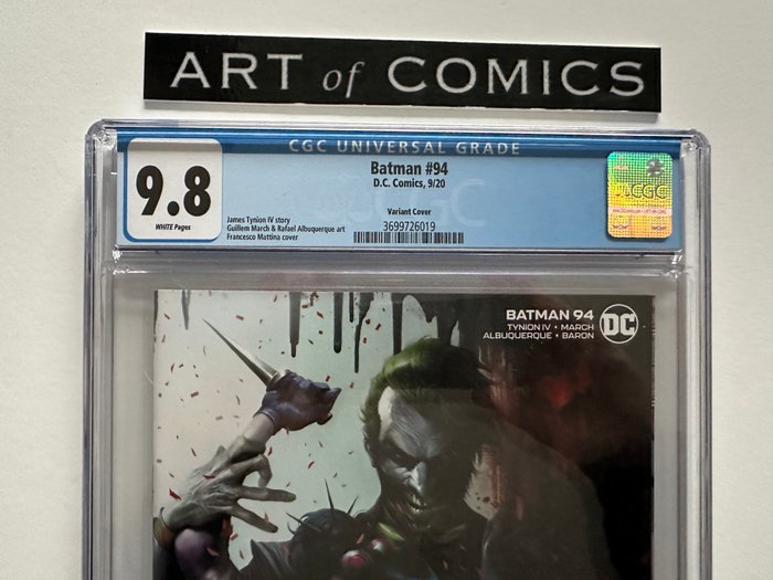 Batman #94 - Variant Cover - CGC Graded 9.8 - 1 Graded comic - Første udgave - 2020