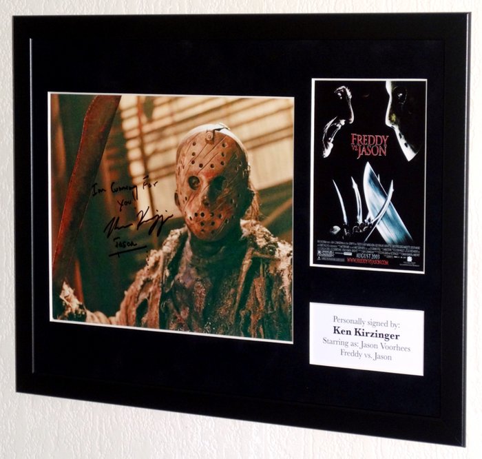 Freddy vs. Jason - Ken Kirzinger (Jason Voorhees) Premium Framed, signed, Certificate of Authenticity