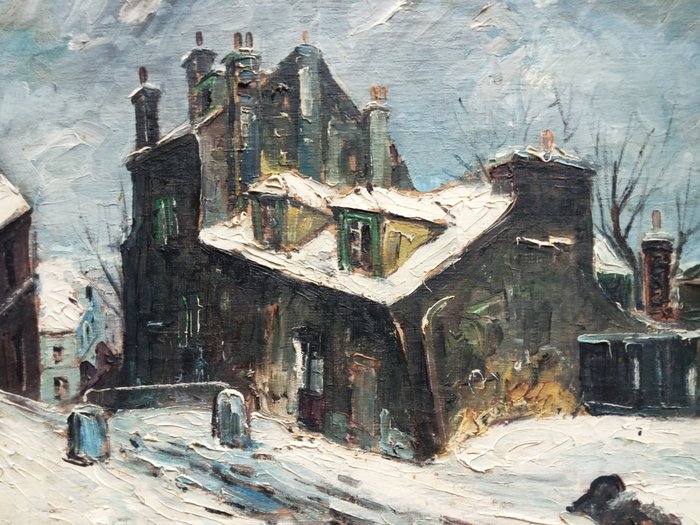 Charles Feola (1917-1994) - Winters Stadsgezicht