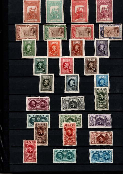 Rumænien 1906/1943 - omfattende samling af Rumænien 1906/1943 i blandet mh og mnh kvalitet med højt cv på 1149 euro - michel 2021 year-165/773