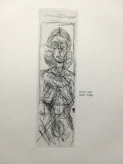 Alberto Giacometti (1901-1966) - Annette de Face - Original etching