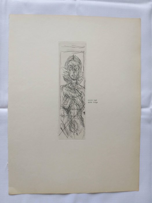 Alberto Giacometti (1901-1966) - Annette de Face - Original etching