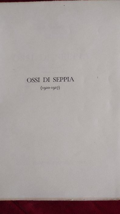 Eugenio Montale - Ossi di seppia - 1942