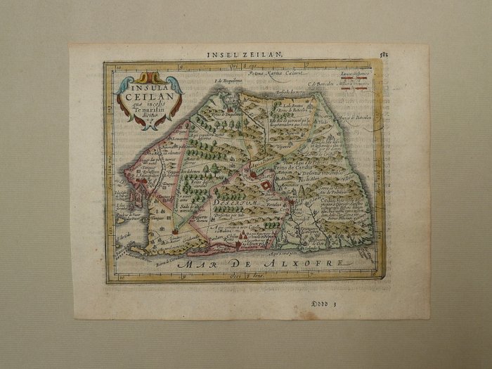 Asien - Sri Lanka / Ceylon; P. Kaerius / Johannes Cloppenburg - Insula Ceilan - 1621-1650