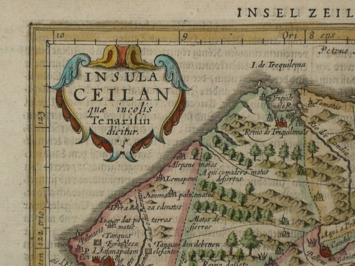 Asien - Sri Lanka / Ceylon; P. Kaerius / Johannes Cloppenburg - Insula Ceilan - 1621-1650