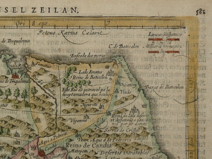 Asien - Sri Lanka / Ceylon; P. Kaerius / Johannes Cloppenburg - Insula Ceilan - 1621-1650