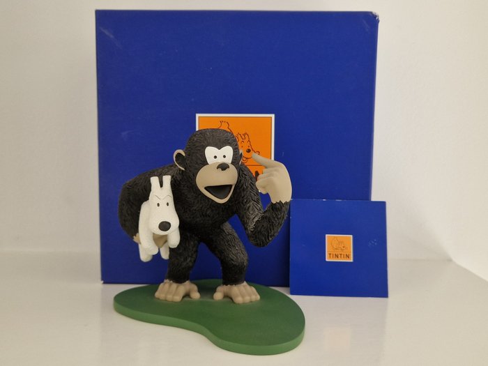 Moulinsart - Hergé - Statuette - Statuette Moulinsart 45929 - Le singe portant Milou - (2002) - - polyester