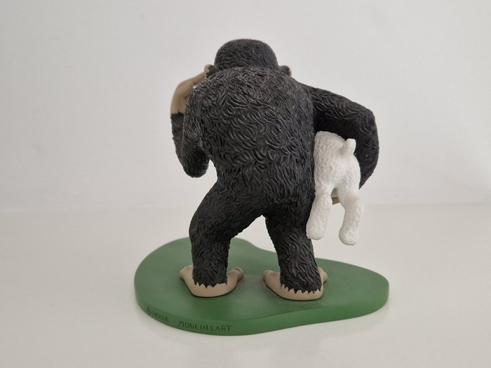 Moulinsart - Hergé - Statuette - Statuette Moulinsart 45929 - Le singe portant Milou - (2002) - - polyester