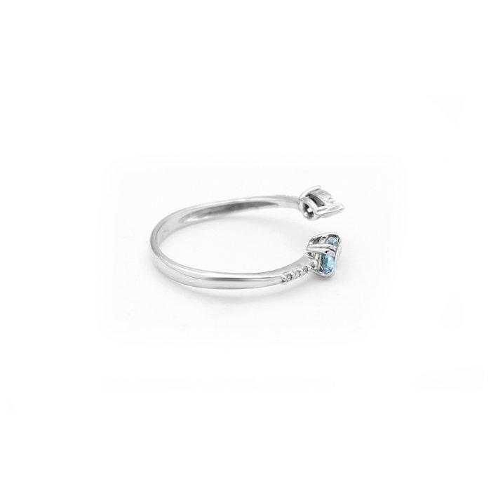 Ingen mindstepris - Ring - 18 kraat Hvidguld Diamant (Natur)