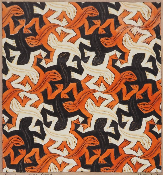 MC Escher (1898-1972) - Lézards entremêlés