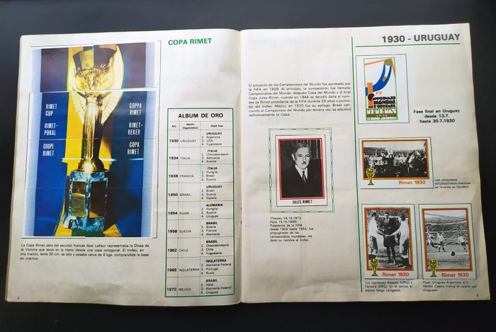 Ediciones Vulcano - Spain edition - Campeonato mundial 1974 Munich Soccer World Cup - München 74 world cup - 1 Complete Album