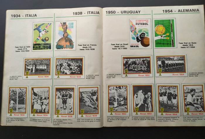 Ediciones Vulcano - Spain edition - Campeonato mundial 1974 Munich Soccer World Cup - München 74 world cup - 1 Complete Album