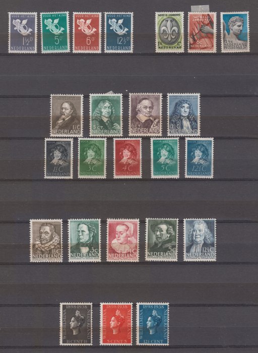 Holland 1906/1940 - ufuldstændig samling, mest serier - tussen NVPH 84/86 en 374/378