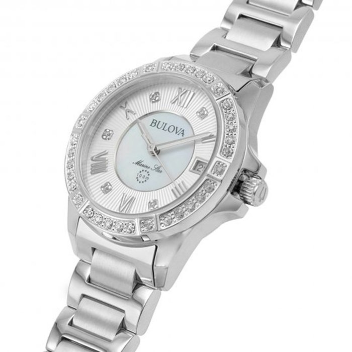 Bulova - Ingen mindstepris - 96R232 - Kvinder - Surveyor Mother of Pearl Watch - Helt nyt