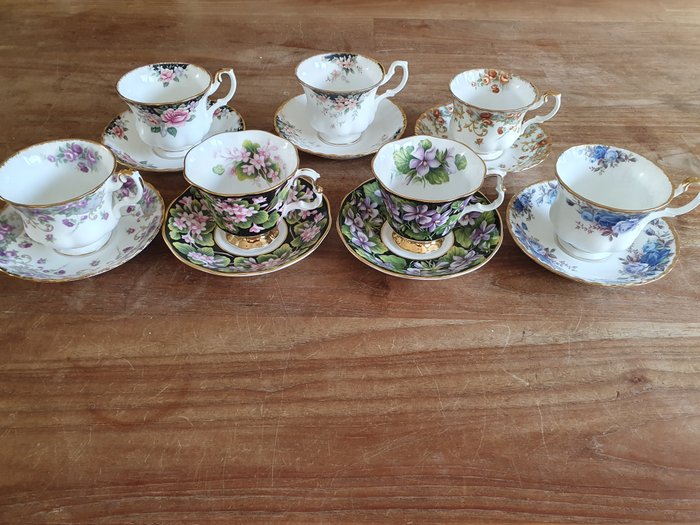 Royal Albert - Kop og underkop (7) - Diversen - Porcelæn - Store tekopper