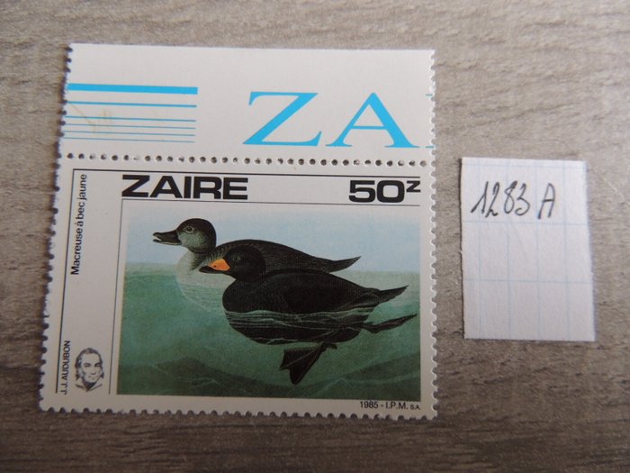 Zaire 1985 - Cob bird serie # 1282/85 + ND  uudgivet