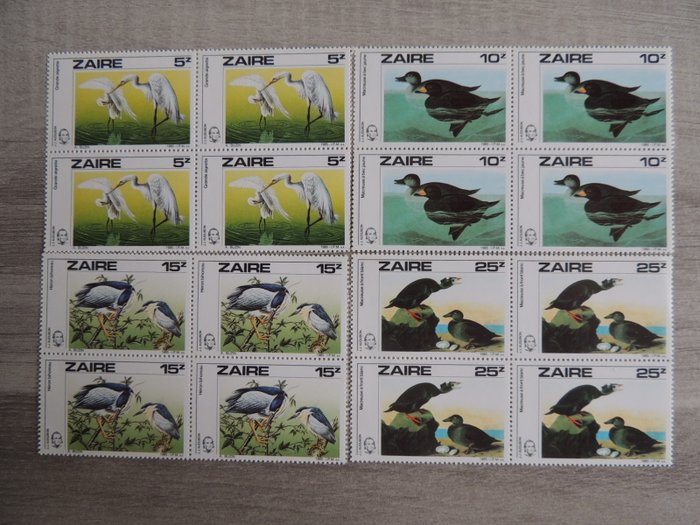 Zaire 1985 - Cob bird serie # 1282/85 + ND  uudgivet