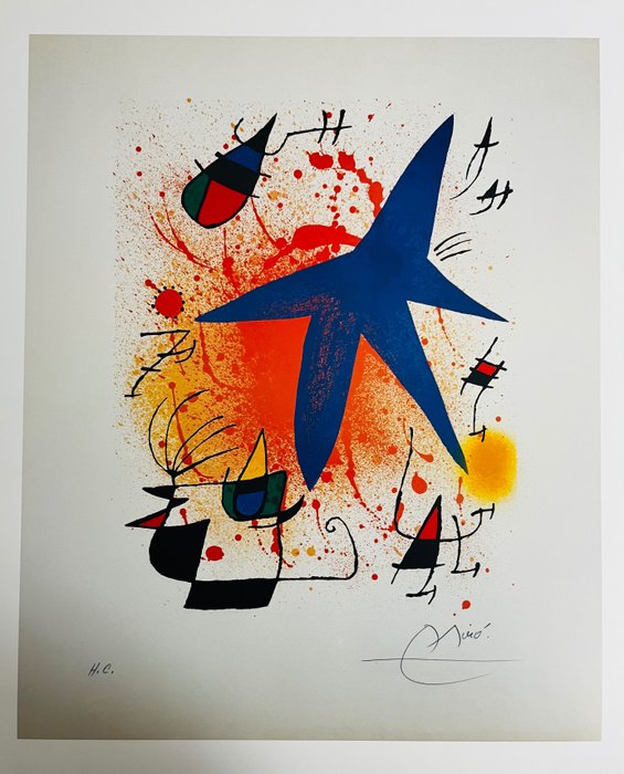 Joan Miro (1893-1983) - L'étoile bleue