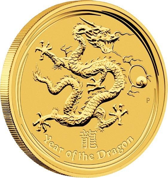 Australien. 2012 1/10 oz - Gold .999 - Perth Mint - Australien - Lunar 3 - Drache