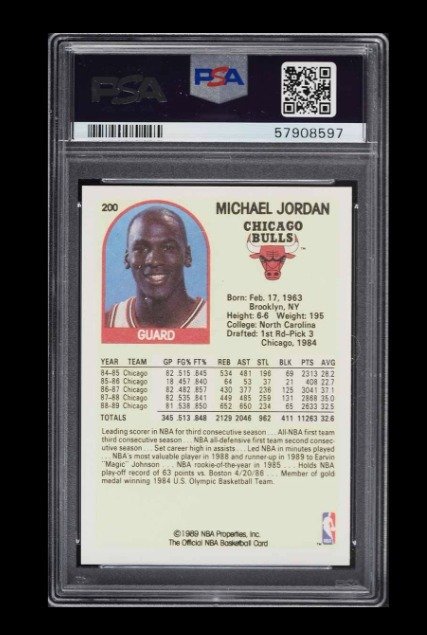 1989 NBA Hoops - Michael Jordan #200 PSA 9 - 1 Graded card