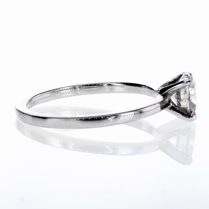 Ingen mindstepris - Forlovelsesring - 14 karat Hvidguld -  1.01ct. tw. Diamant (Naturfarvet)