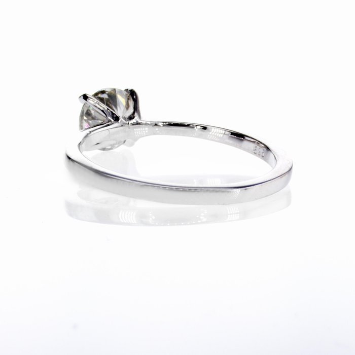 Ingen mindstepris - Forlovelsesring - 14 karat Hvidguld -  1.01ct. tw. Diamant (Naturfarvet)