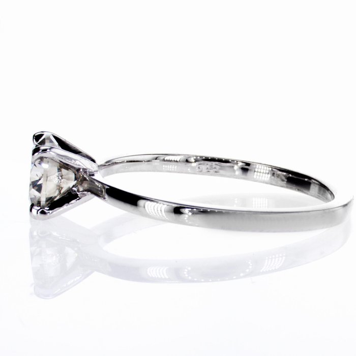 Ingen mindstepris - Forlovelsesring - 14 karat Hvidguld -  1.01ct. tw. Diamant (Naturfarvet)