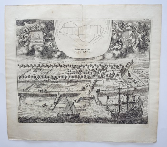 Holland - Middelburg, Nieuw- en St-Joosland; M. Smallegange - De Heerlykheyt van Nieuland - 1696