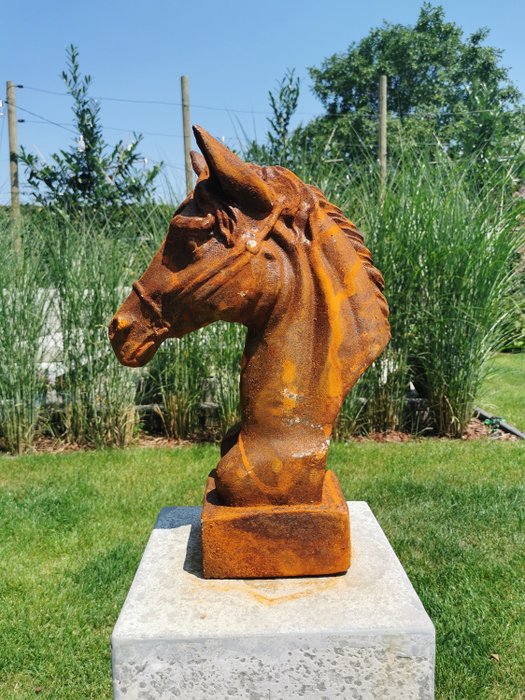 Skulptur, A rustic horse head - 40 cm - Jern