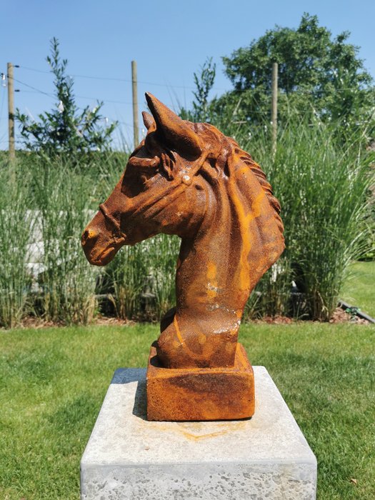 Skulptur, A rustic horse head - 40 cm - Jern