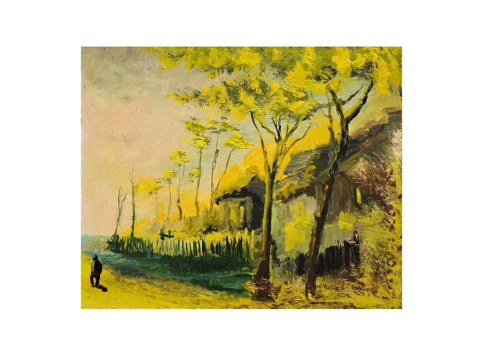 European School (XX) - Yellow sunset landscape