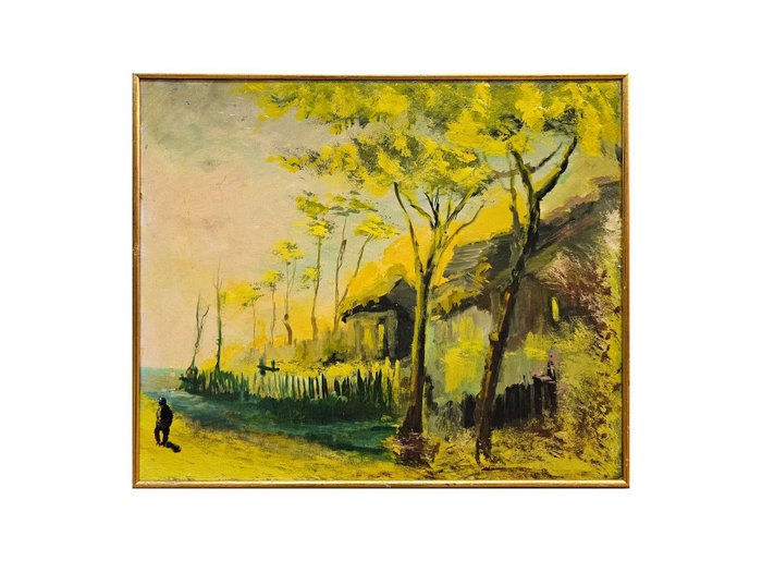 European School (XX) - Yellow sunset landscape