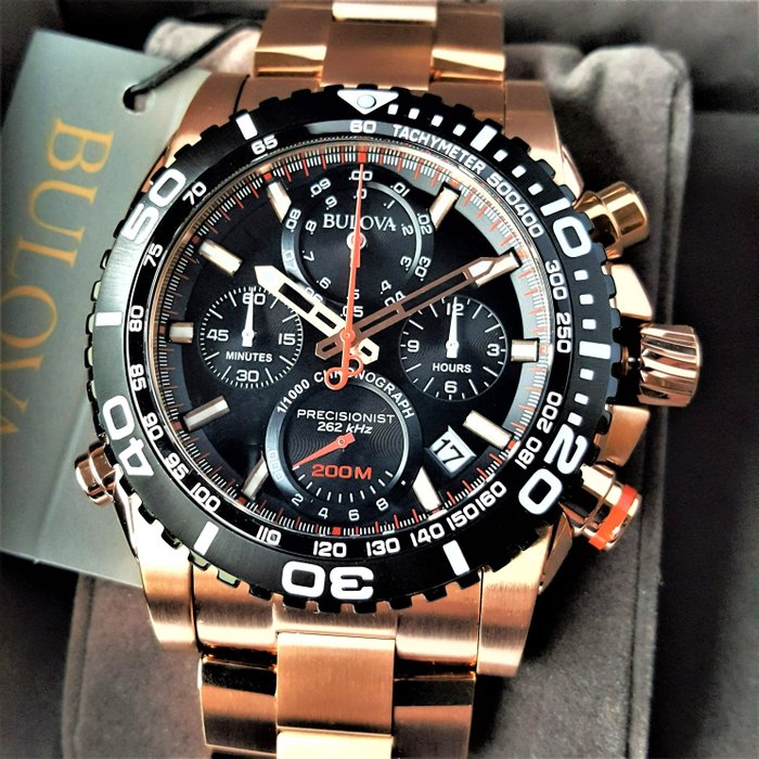 Bulova - Precisionist - * Chronograph 1/1000 Sweeping * - Ultra High Frequency 262 kHz - Spinner - 98B213 - Mænd - Ny