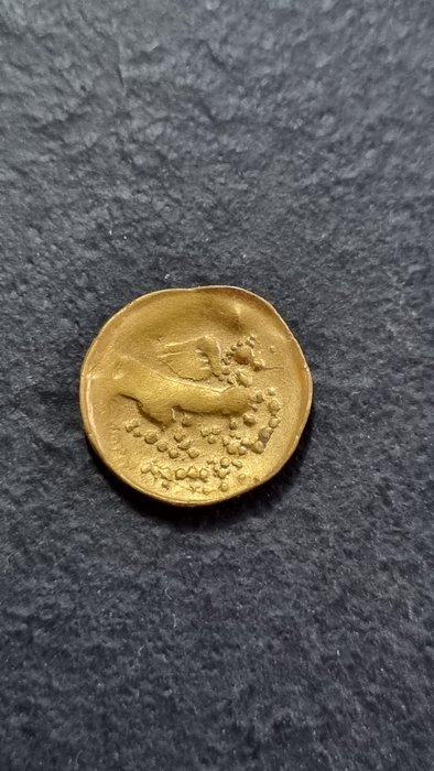 Kelternes, Mediomatrici. AV 1/4 Stater,  late second century BC - "au Pégase" type