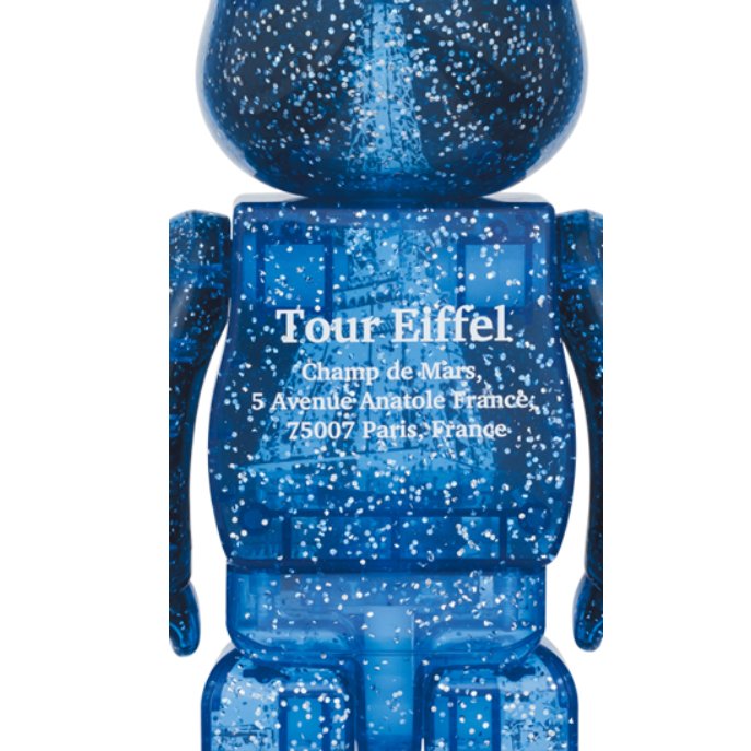 Medicom Toy Be@rbrick - 400%  100% Bearbrick - Eiffel Tower (Sparkling Edition)