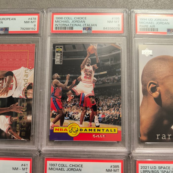 1989 to 2021 Fleer, Topps  others Michael Jordan  NBA Players - PSA - 10 Graded card