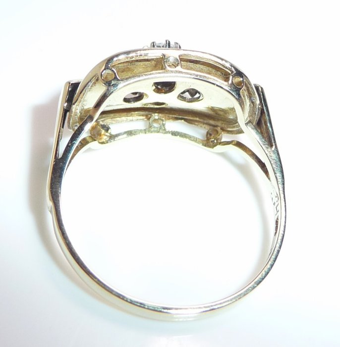 Ring - 14 karat Gulguld -  0.40ct. tw. Diamant (Natur)  - Størrelse 56,5 kan ændres