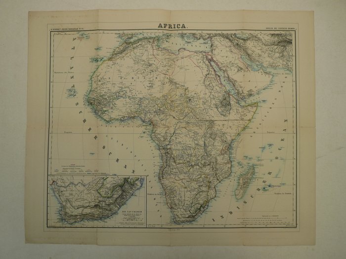 Afrika - Madagaskar; H. Kiepert - Politische Übersichtskarte von Afrika - 1881-1900